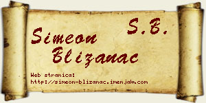Simeon Blizanac vizit kartica
